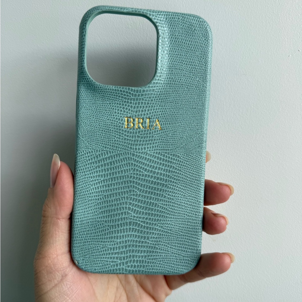 Faux Gator skin Teal iPhone 16 Pro Case